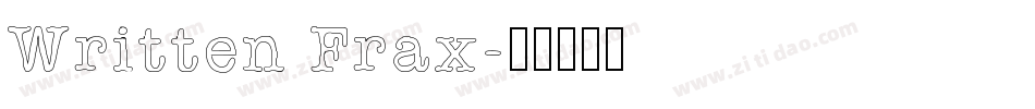 Written Frax字体转换